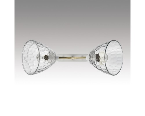 8151/2C COMFI LN 000 белый/античная бронза/прозрачный, металл/стекло Потолочный светильник Е27 2*60W 220V TATA