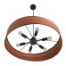 8421/6A MODERNI черный/коричневый,  металл/ПВХ Подвес E14 6*40W 220V LAGOMA
