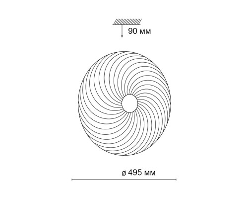3060/EL PALE SN 000 Светильник пластик/белый LED 72Вт 3000-6300К D495 IP43 пульт ДУ FLORSA