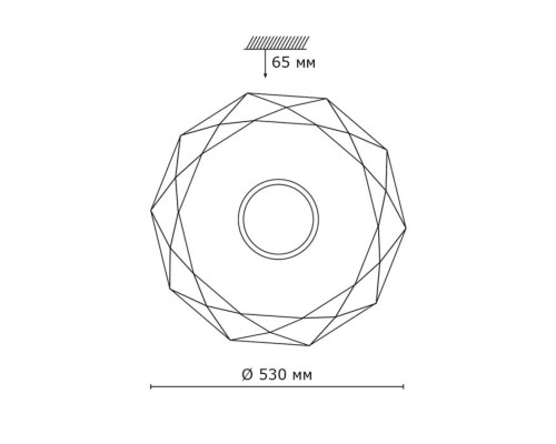 2057/EL PALE SN 000 Светильник пластик/белый/хром LED 72Вт 3000-6000K D530 IP43 пульт ДУ PRISA