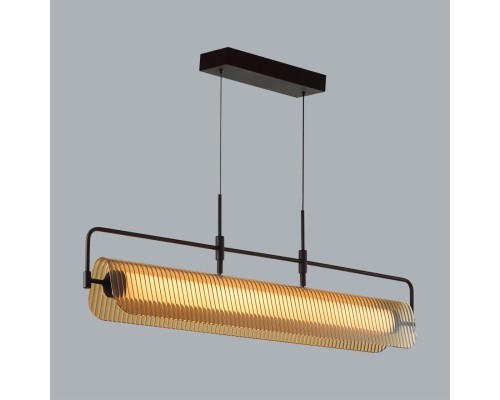 5056/35L L-VISION ODL24 387 черный/янтарный/металл/стекло/акрил Люстра LED 35W 3000К LINER