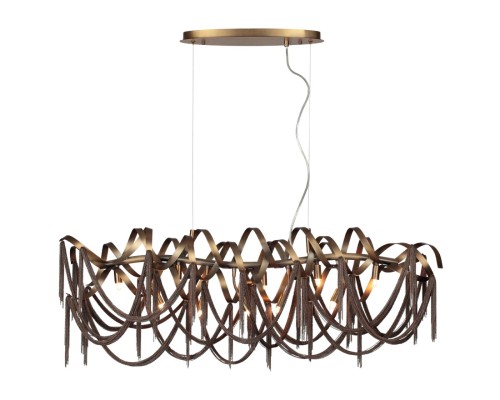 5066/10 HALL ODL24 397 античн.бронза/коричневый/металл/металл Люстра G9 10*40W CHAINY
