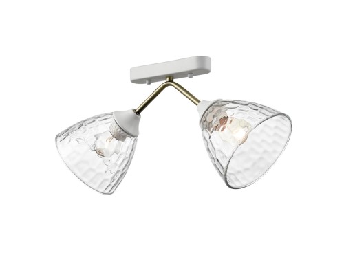 8151/2C COMFI LN 000 белый/античная бронза/прозрачный, металл/стекло Потолочный светильник Е27 2*60W 220V TATA