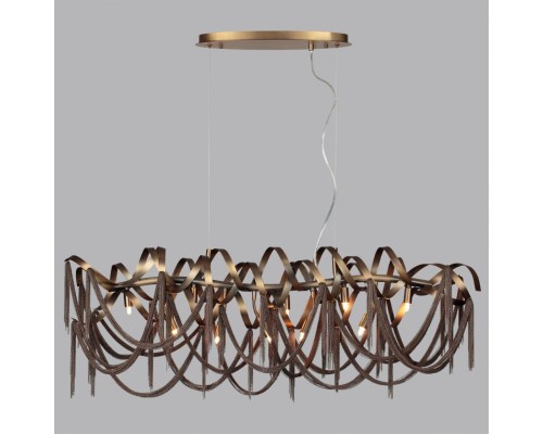 5066/10 HALL ODL24 397 античн.бронза/коричневый/металл/металл Люстра G9 10*40W CHAINY