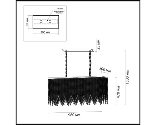 5028/9A MODERN ODL23 429 золотой/прозрачный металл/хрусталь Люстра E14 9*40W CHOKKA