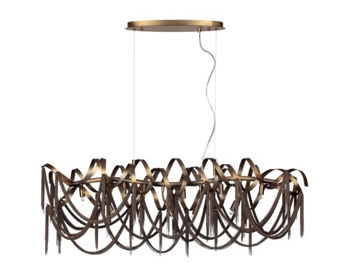 5066/10 HALL ODL24 397 античн.бронза/коричневый/металл/металл Люстра G9 10*40W CHAINY