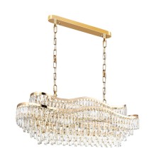 5073/15 HALL (В 2-Х КОРОБКАХ) ODL24 505 золото/прозрачный/металл/хрусталь Люстра E14 15*40W WAYTA