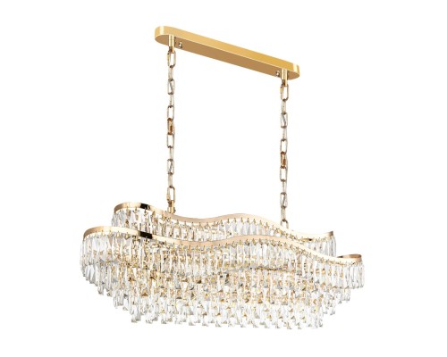 5073/15 HALL (В 2-Х КОРОБКАХ) ODL24 505 золото/прозрачный/металл/хрусталь Люстра E14 15*40W WAYTA