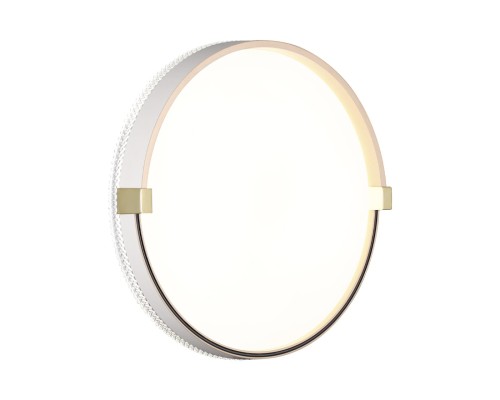 7646/CLN PALE SN 189 Светильник пластик/белый/золотой LED 36Вт 4000К D340 IP43 OLIDI WHITE
