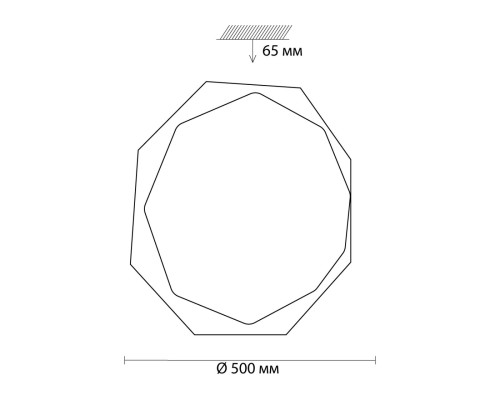 3002/EL SN 057 Светильник пластик LED 72Вт 3000-6500K D500 IP43 пульт ДУ/ LampSmart VESTA
