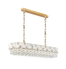 5076/10 HALL (В 2-Х КОРОБКАХ) ODL24 497 золото/прозрачный/белый/металл/хрусталь/алебастр Люстра E14 10*40W CHESSI