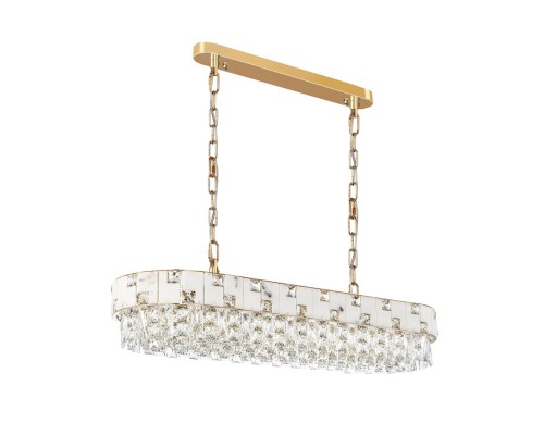 5076/10 HALL (В 2-Х КОРОБКАХ) ODL24 497 золото/прозрачный/белый/металл/хрусталь/алебастр Люстра E14 10*40W CHESSI