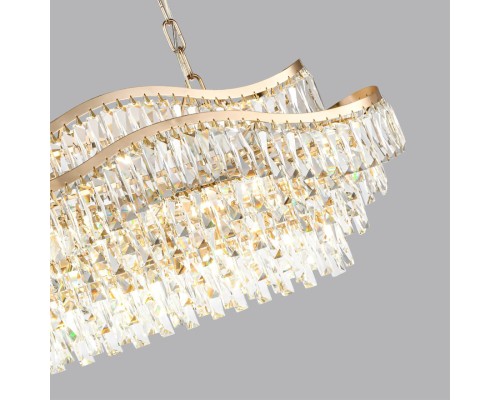 5073/15 HALL (В 2-Х КОРОБКАХ) ODL24 505 золото/прозрачный/металл/хрусталь Люстра E14 15*40W WAYTA