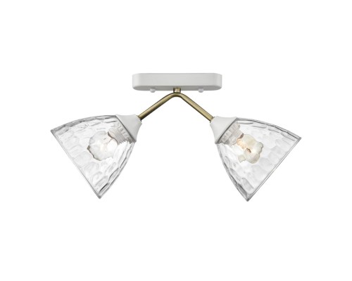 8151/2C COMFI LN 000 белый/античная бронза/прозрачный, металл/стекло Потолочный светильник Е27 2*60W 220V TATA