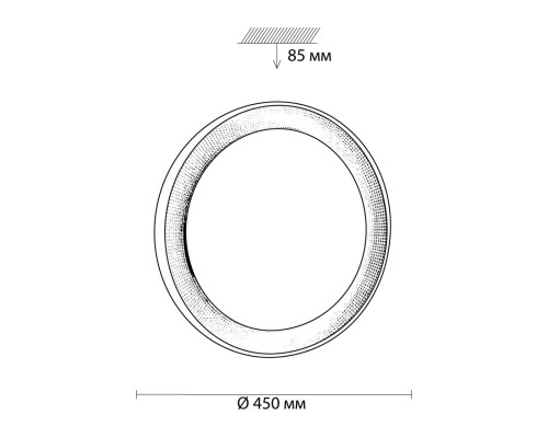 3031/DL TAN SN 000 Светильник пластик/белый/прозрачный LED 48Вт 3000-6500K D450 IP43 пульт ДУ/ LampSmart ASUNO