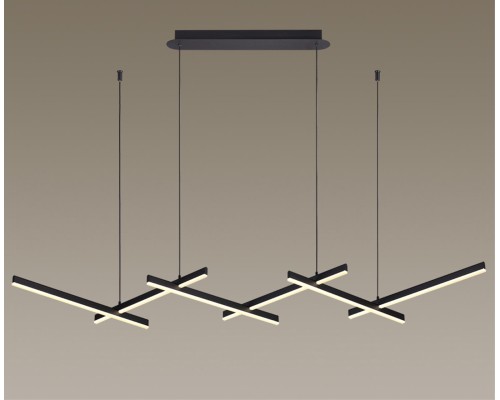 Подвесная светодиодная люстра Odeon Light 3890/85L Rudy черный LED 85 Вт 4000K