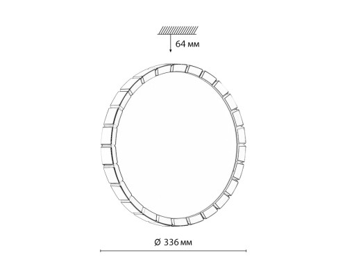 7649/CLN PALE SN 142 Светильник пластик/белый/черный LED 36Вт 4000К D336 IP43 ATABI BLACK