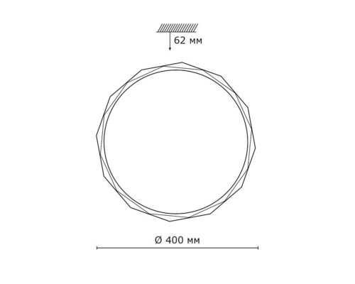 2045/DL PALE SN 000 Светильник пластик/белый/прозрачный LED 48Вт 4000K D400 IP43 GINO