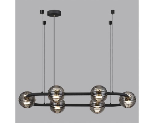 5041/60LA L-VISION ODL24 531 черн./золото/дымчатый/металл/стеко Люстра LED 60W 4000К 1526Лм TRONI