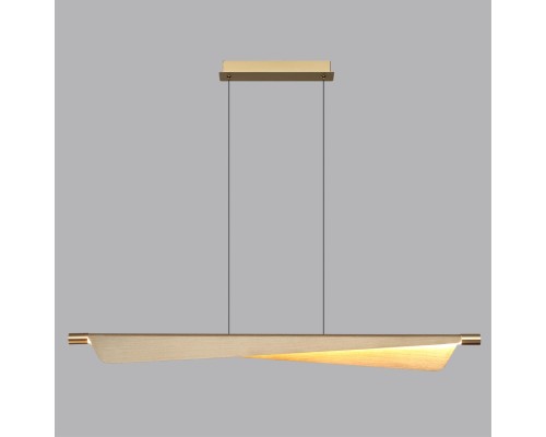 7017/24LB HIGHTECH ODL25 319 Подвесной светильник c сенсорн. выкл (диммер яркости) металл/акрил латунь брашинг IP20 24W CRI 90 3000K 220V LINEA