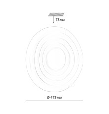 7679/ELN PALE SN 202 Светильник пластик/белый LED 76Вт 3000/4000/6000К D475 IP43 CCT FASS