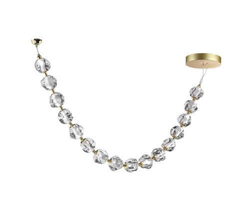 5085/64L L-VISION ODL25 565 золото/прозрачный/металл/акрил Подвес- бусы LED 64W 4000K 3200Лм JEMSTONE