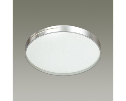 2076/DL PALE SN 000 Светильник пластик/белый/серебристый LED 48Вт 3000-6300K D390 IP43 пульт ДУ GETA SILVER