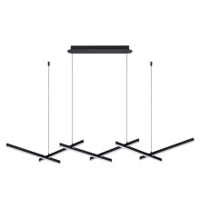 Подвесная светодиодная люстра Odeon Light 3890/85L Rudy черный LED 85 Вт 4000K