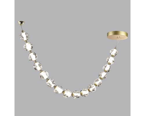 5085/64L L-VISION ODL25 565 золото/прозрачный/металл/акрил Подвес- бусы LED 64W 4000K 3200Лм JEMSTONE