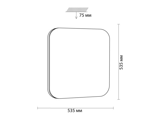 3020/EL TAN SN 213 Светильник пластик/хром LED 72Вт 3000-6500K 535х535 IP43 пульт ДУ/ LampSmart LONA