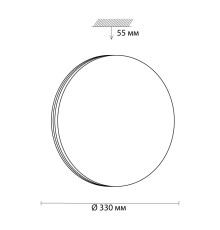 3015/CLN MINI SN 207 Светильник пластик/белый/под дерево LED 36Вт 4000K D330 IP43 SMALLI