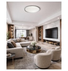 7643/DLN COLOR SN 146 Светильник пластик/белый/прозрачный LED 48Вт 3000/4000/6000К D405 IP43 CCT DEPAX