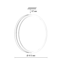 7668/DLN COLOR SN 152 Светильник пластик/белый/темно-коричневый LED 48Вт 3000/4000/6000К D415 IP43 CCT NOHAVA BROWN