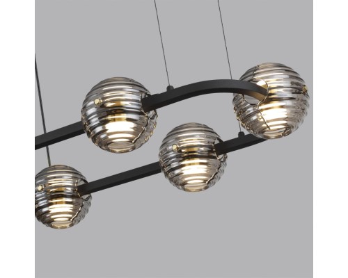 5041/60LA L-VISION ODL24 531 черн./золото/дымчатый/металл/стеко Люстра LED 60W 4000К 1526Лм TRONI