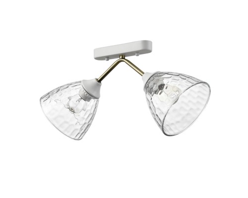 8151/2C COMFI LN 000 белый/античная бронза/прозрачный, металл/стекло Потолочный светильник Е27 2*60W 220V TATA
