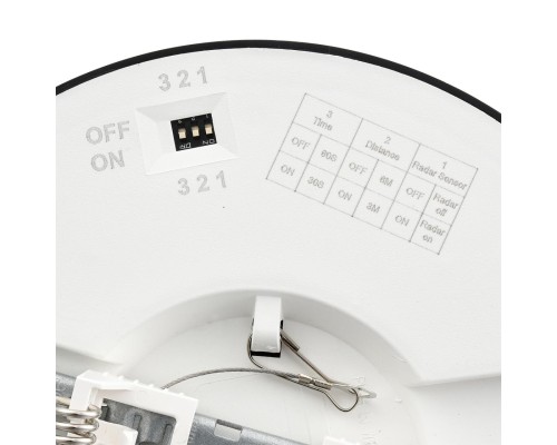 7788/12L MITRA LED SN 537 Светильник пластик/белый/черный LED 12Вт 3000/4000/6500К D170 IP44 CCT/датчик движения NEBULA BLACK