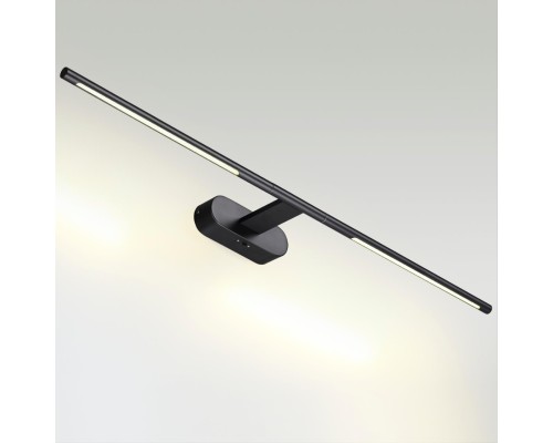 6634/9WL HIGHTECH ODL24 177 металл/черный/акрил Настенный светильник IP20 LED 8W 3000K/4000K/6000K (перекл ч/з тумблер) 220V ALEDO