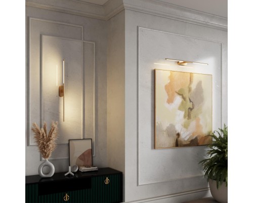 6635/9WL HIGHTECH ODL24 177 металл/античная бронза/акрил Настенный светильник IP20 LED 8W 3000K/4000K/6000K (перекл ч/з тумблер) 220V ALEDO