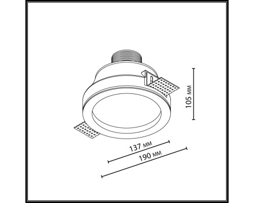 7168/7CL HIGHTECH ODL26 Потолочный светильник  белый/гипс/металл IP20 LED 7W 816Лм 3000K 60° 220-240V MONTANA