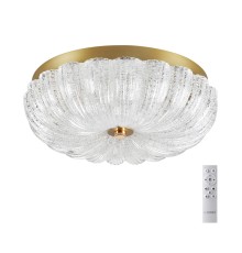 7719/36L PIKO LED SN 40 Светильник металл/стекло/прозрачный/золотой LED 36Вт 3000-6500K D300 IP20 пульт ДУ TESORO