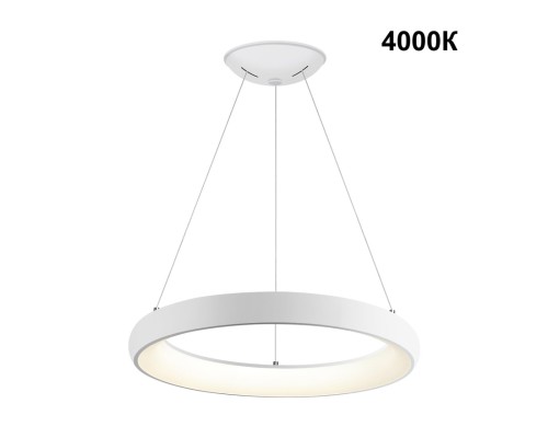 359032 OVER NT23 166 белый Светильник подвесной диммируемый, в комплекте пульт ДУ (2.4G) IP20 LED 3000К~6000К 60W 85-265V FOLD