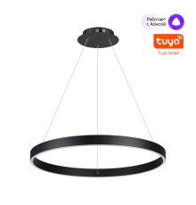 359450 OVER NT24 296 черный Светильник подвесной диммир. со сменой цв.темпер. (пульт ДУ/прилож. Smart Life) IP20 LED 50/12W 85-265V 3000-6000К SOTTO