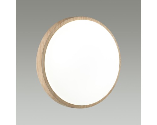 7607/DL PALE SN 026 Светильник пластик/белый/бежевый под дерево LED 48Вт c ДУ 3000-6000К D400 IP43 пульт ДУ LOSTA