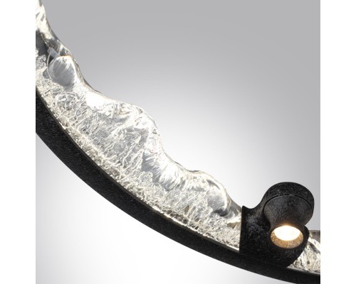 7001/44L HIGHTECH ODL25 Подвесной светильник черный ice crack/акрил/хрусталь разд. включение с ПДУ IP20 LED 44W 1309Лм 3000/3800/4800K CRI > 90 CAYON