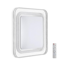 7685/EL MARON SN 130 Светильник пластик/серебристый LED 70Вт 3000-6000K 490х490 IP43 пульт ДУ SUZY SILVER