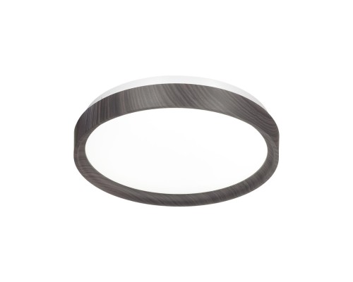 7627/DL PALE SN 019 Светильник пластик/белый/венге под дерево LED 48Вт c ДУ 3000-6000К D400 IP43 пульт ДУ WOODI