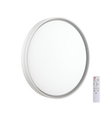 7631/DL PALE SN 043 Светильник пластик/белый/светло-серый LED 48Вт c ДУ 3000-6000К D390 IP43 пульт ДУ SAVI