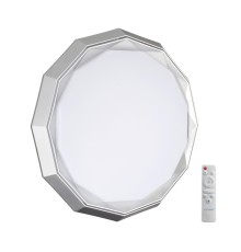 7671/DL COLOR SN Светильник пластик/белый/хром LED 48Вт 3000-6000К D435 IP43 пульт ДУ VAXIN