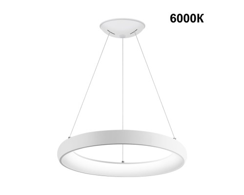 359032 OVER NT23 166 белый Светильник подвесной диммируемый, в комплекте пульт ДУ (2.4G) IP20 LED 3000К~6000К 60W 85-265V FOLD