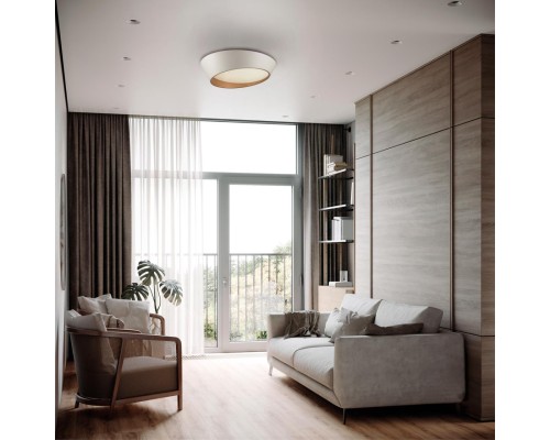 7693/60L AVRA LED SN 28 Светильник металл/акрил/белый/золотистый LED 60Вт 3000-6000K D500 IP20 пульт ДУ APEX